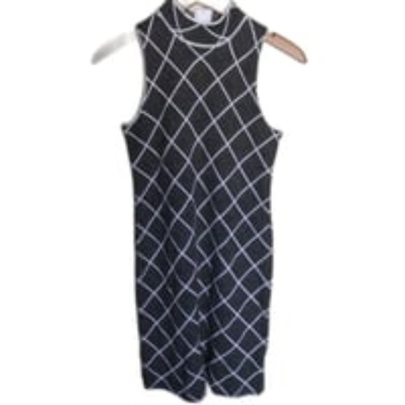 Romeo _ Juliet Geo Knit Black Mini Dress - Picture 3 of 5